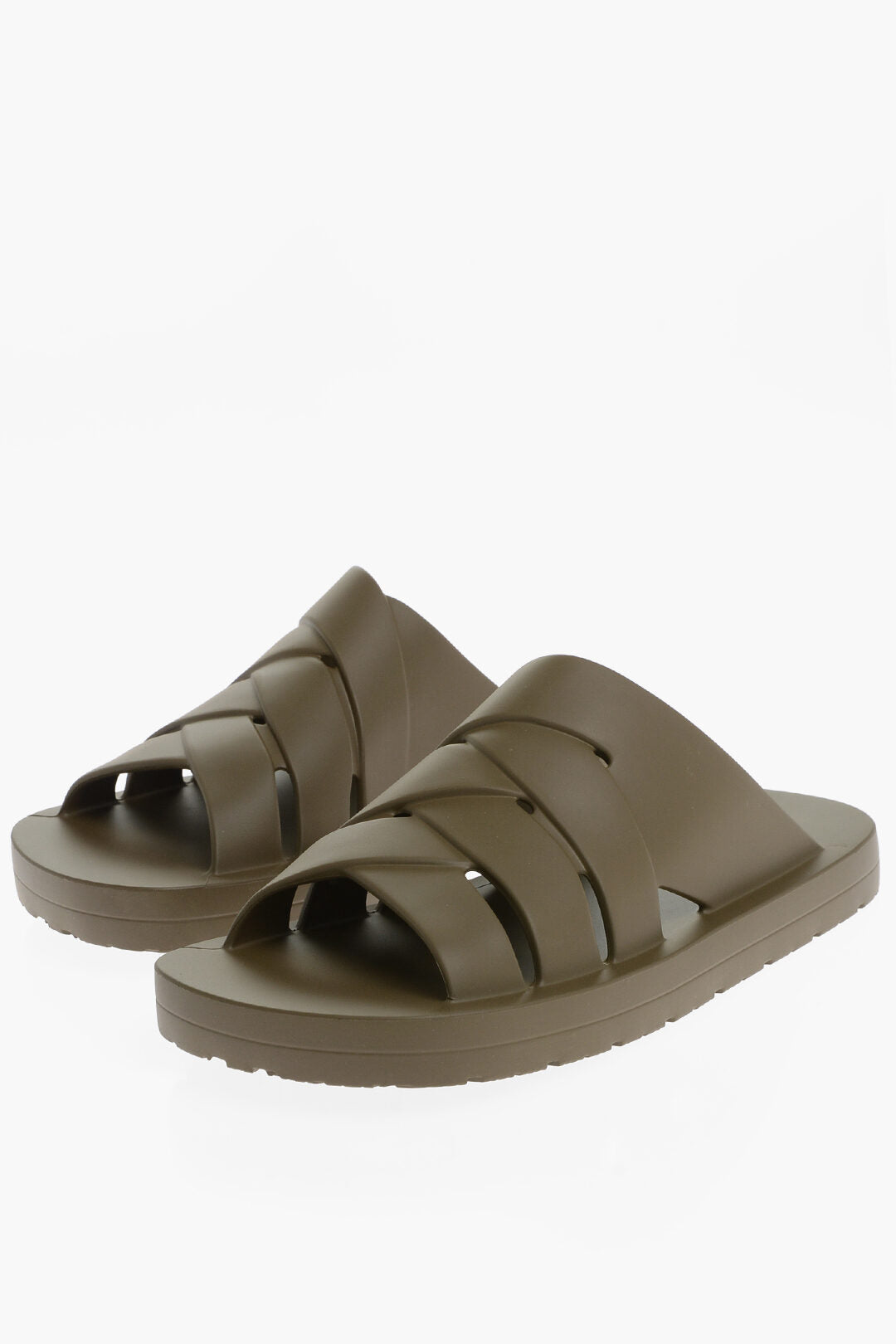 Luxury Bottega Veneta Braided Rubber Slippers