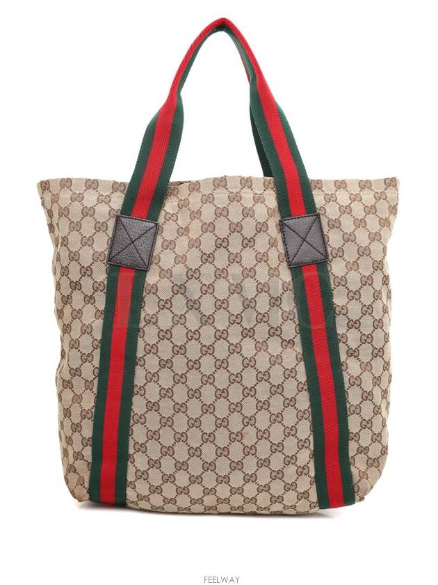 Luxury Gucci Trending 2025 GG jacquard brown three stripe tote bag 189669