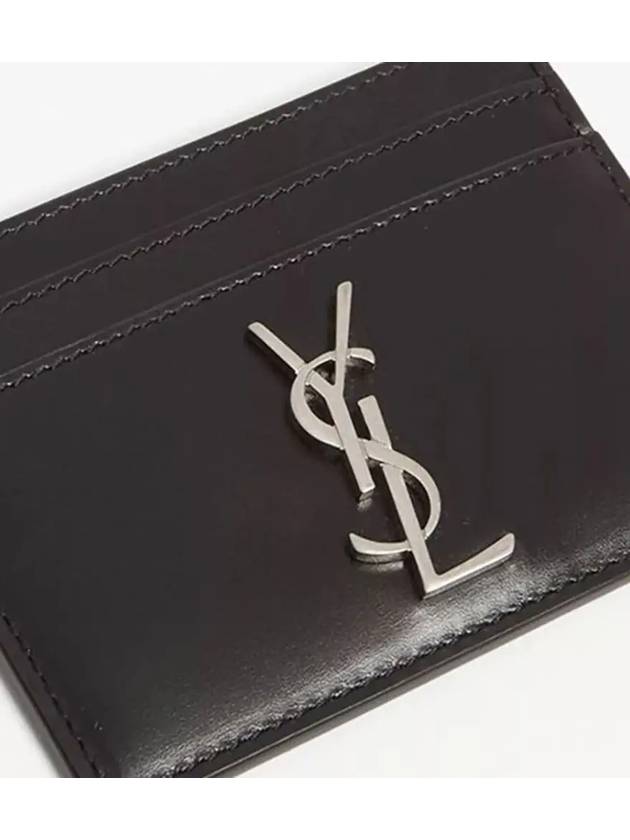 Luxury Saint Laurent Monogram Card Case in Smooth Leather Black