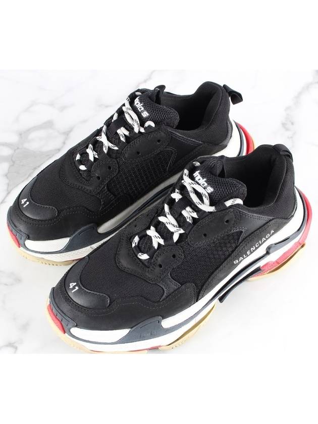 Luxury Balenciaga Triple S Black Red 41 Domestic 260