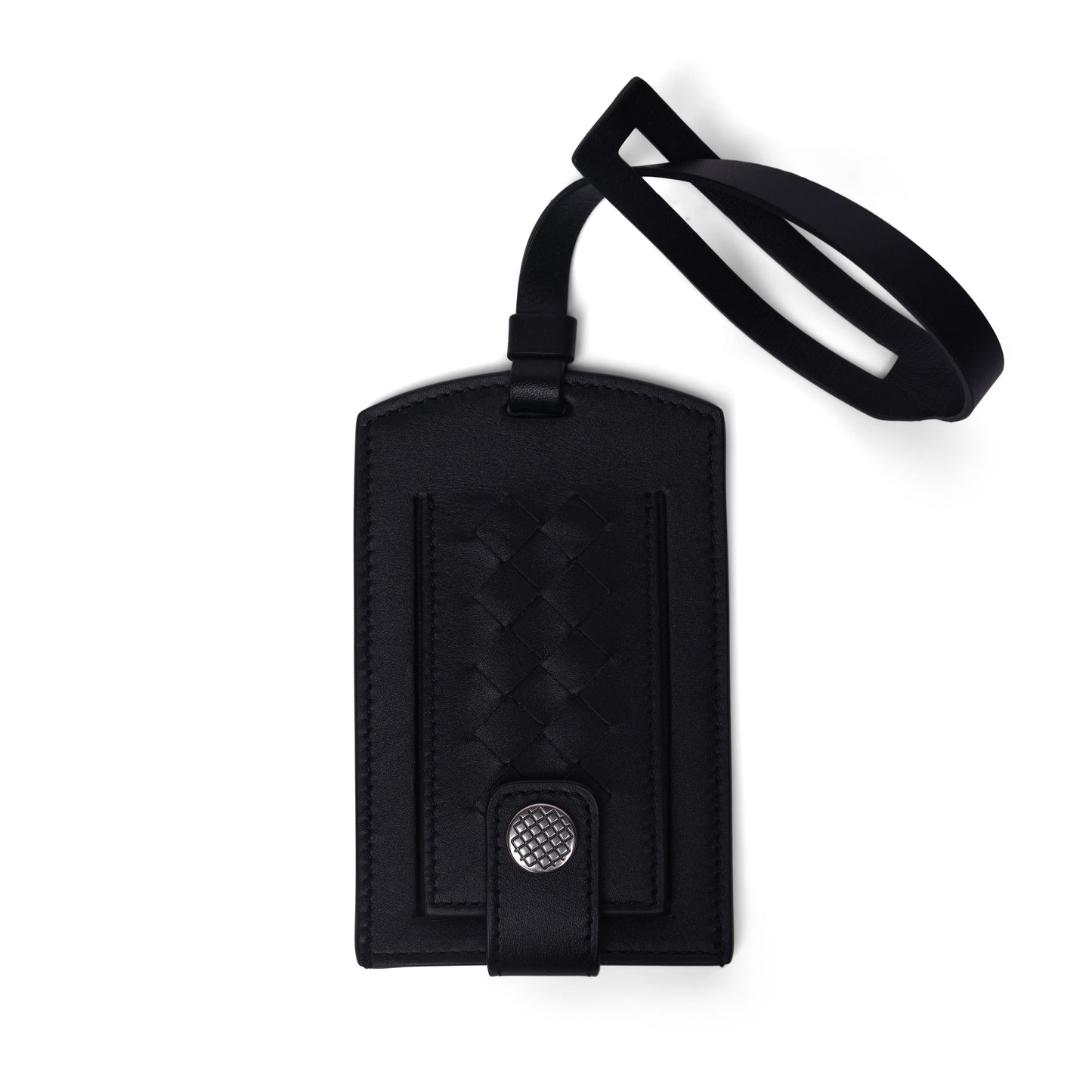 Luxury Bottega Veneta Intrecciato Tag Holder