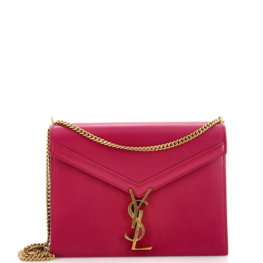 Luxury Saint Laurent Cassandra Chain Shoulder Bag Leather Small
