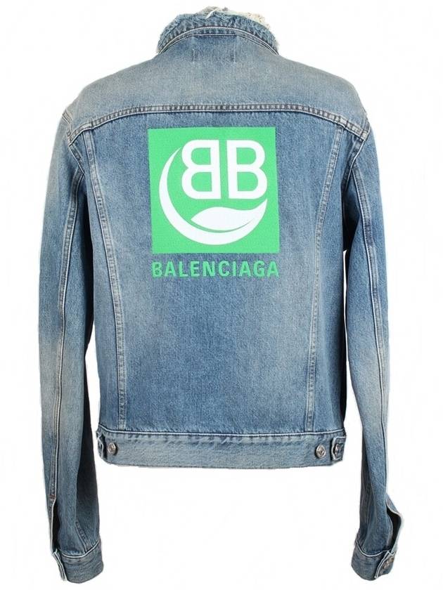 Luxury Balenciaga BB logo denim jacket 48