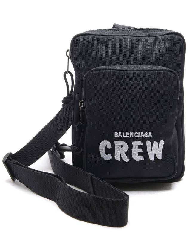 Luxury Balenciaga Explorer Logo Cross Bag Black
