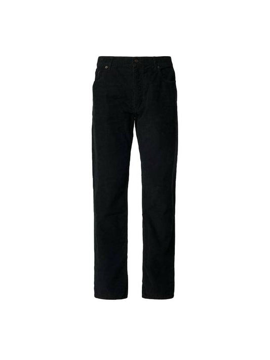 Luxury Saint Laurent Corduroy Straight Leg Jeans Black
