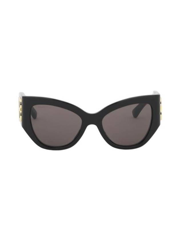Luxury Balenciaga BB Logo Cat-Eye Sunglasses Black
