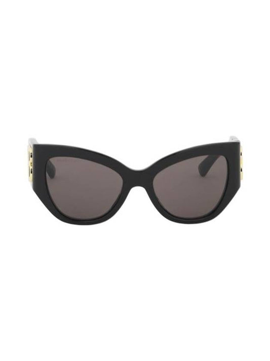 Luxury Balenciaga BB Logo Cat-Eye Sunglasses Black