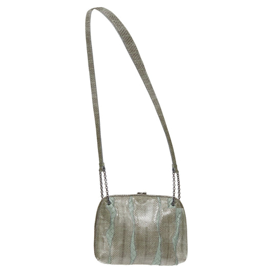 Luxury Bottega Veneta ayers watersnake intrecciato woven top zip crossbody bag