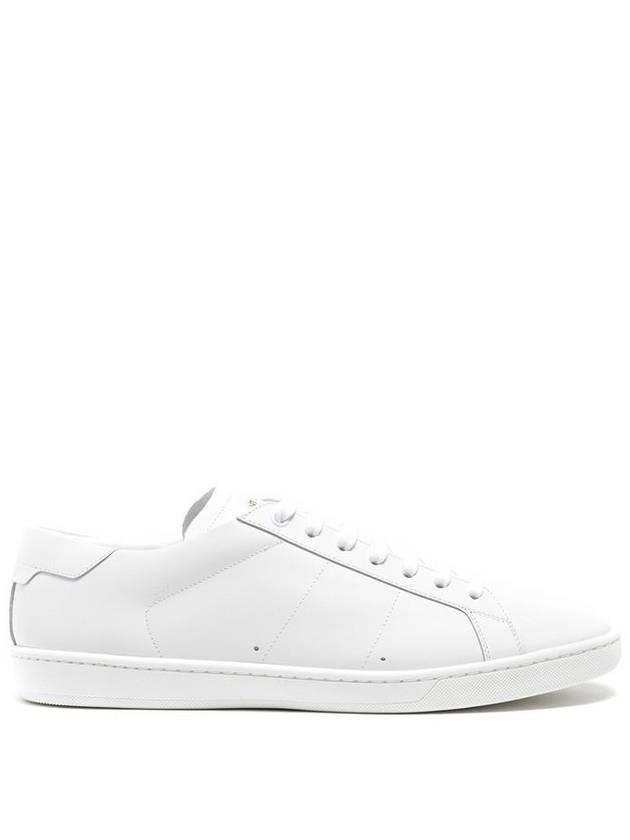 Luxury Saint Laurent Signature Court Classic Leather Low Top Sneakers Off White