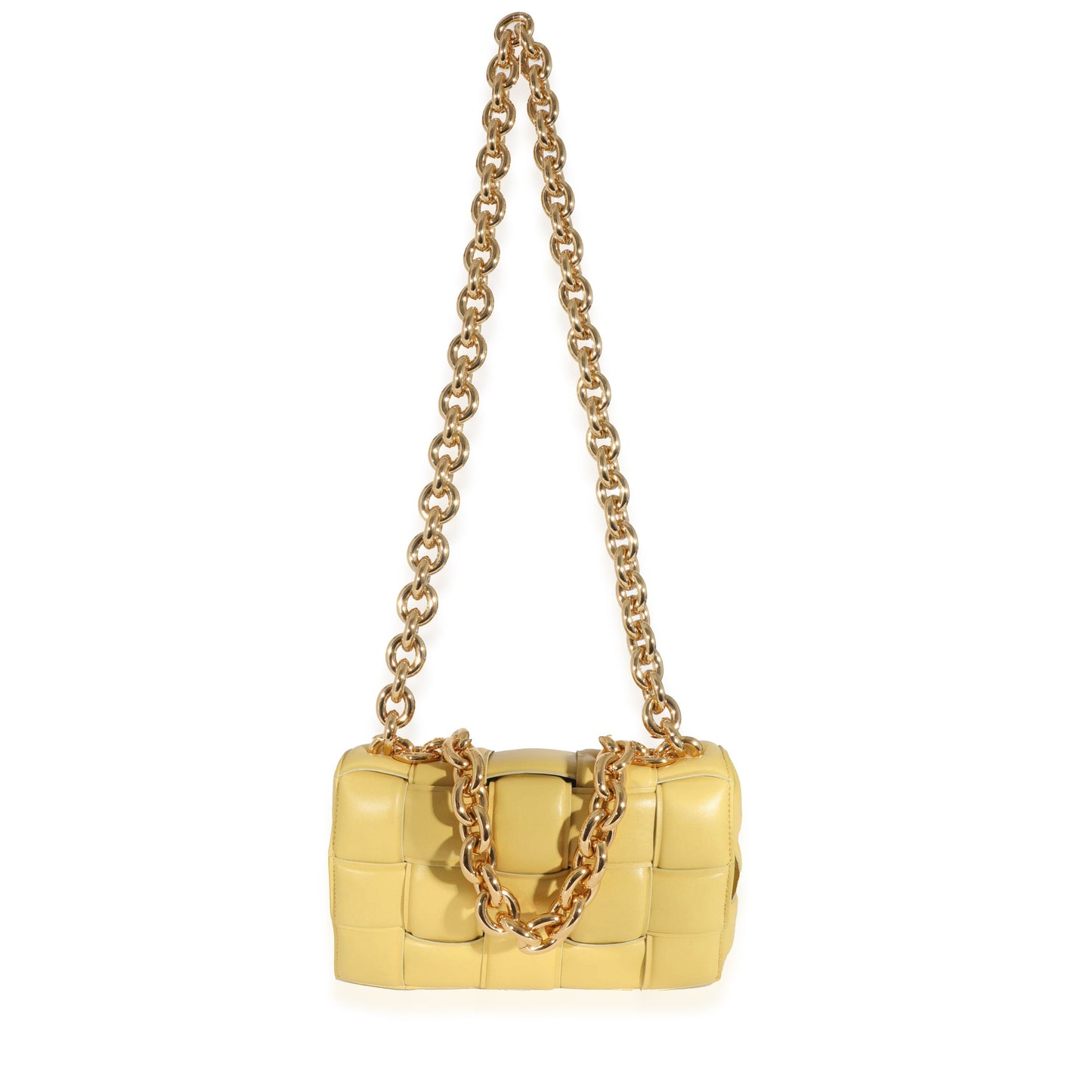 Luxury Bottega Veneta Butter Maxi Intrecciato Lambskin Chain Cassette Bag