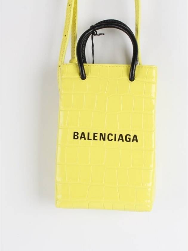 Luxury Balenciaga Crocodile cross bag yellow