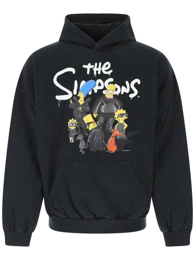 Luxury Balenciaga Men's Simpson Overfit Hoodie Black