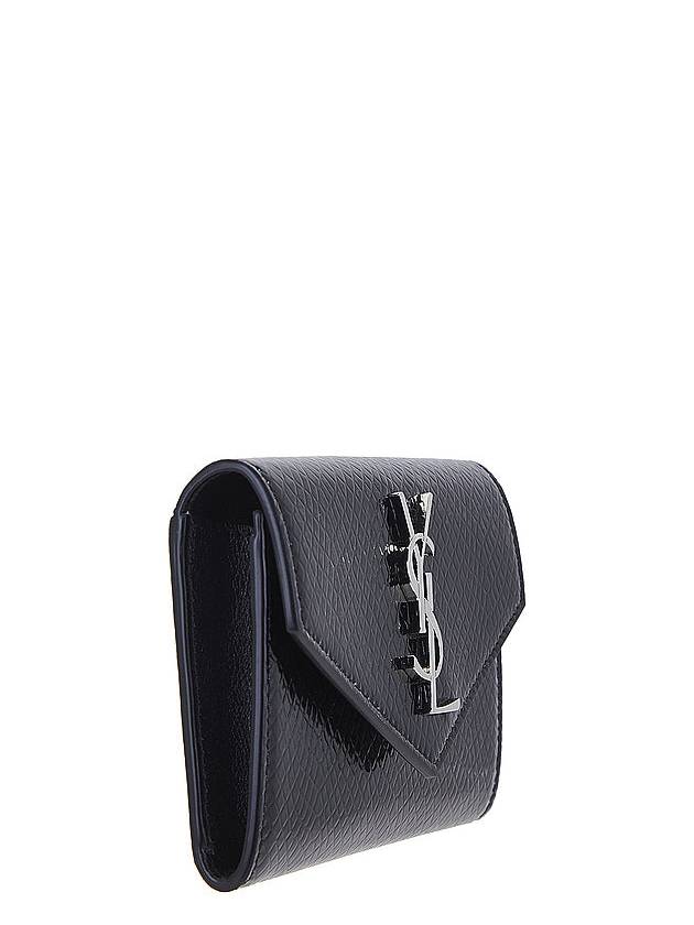 Luxury Saint Laurent Cassandre Envelope Half Wallet Black