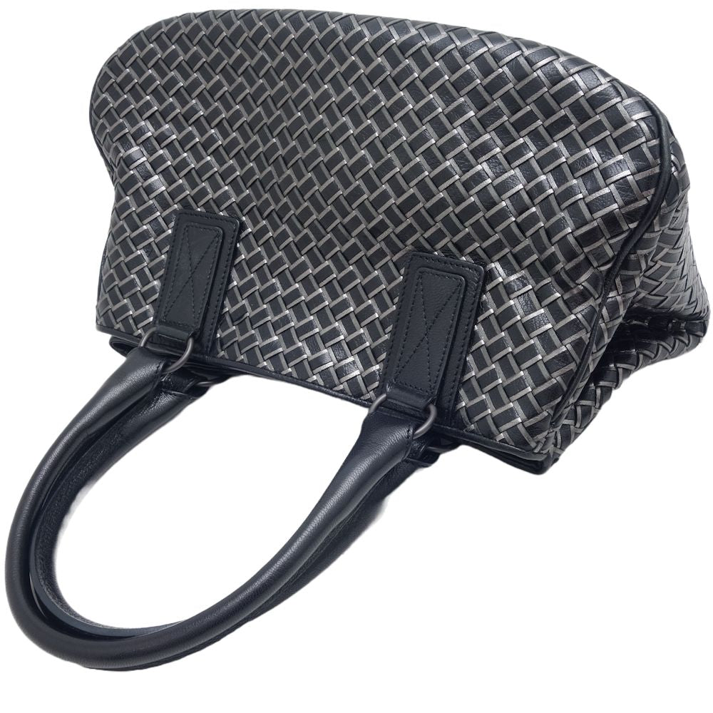 Luxury Bottega Veneta Intrecciato Leather Handbag Black
