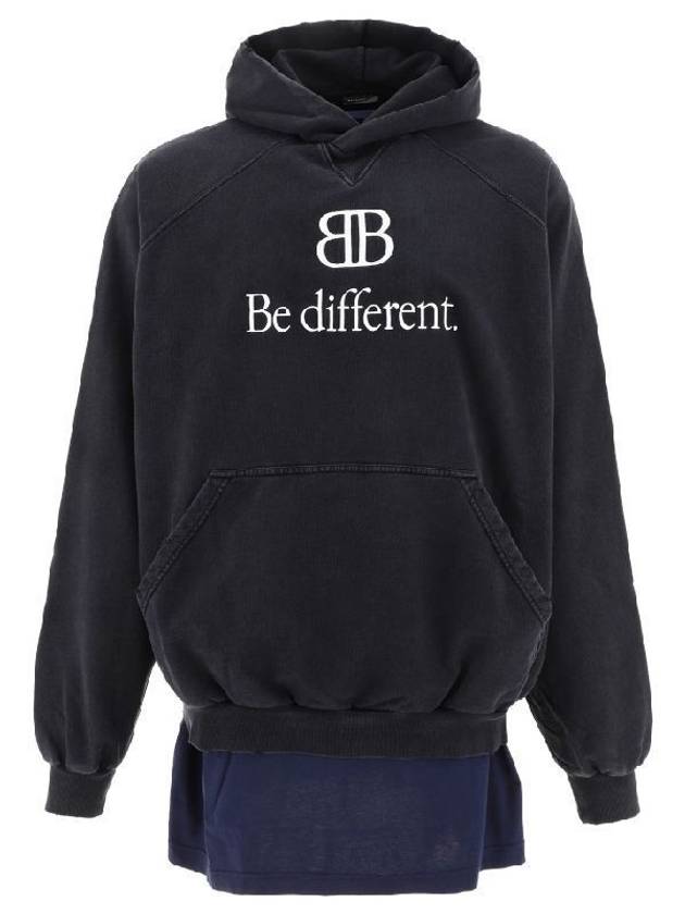 Luxury Balenciaga BB Logo Hoodie Black
