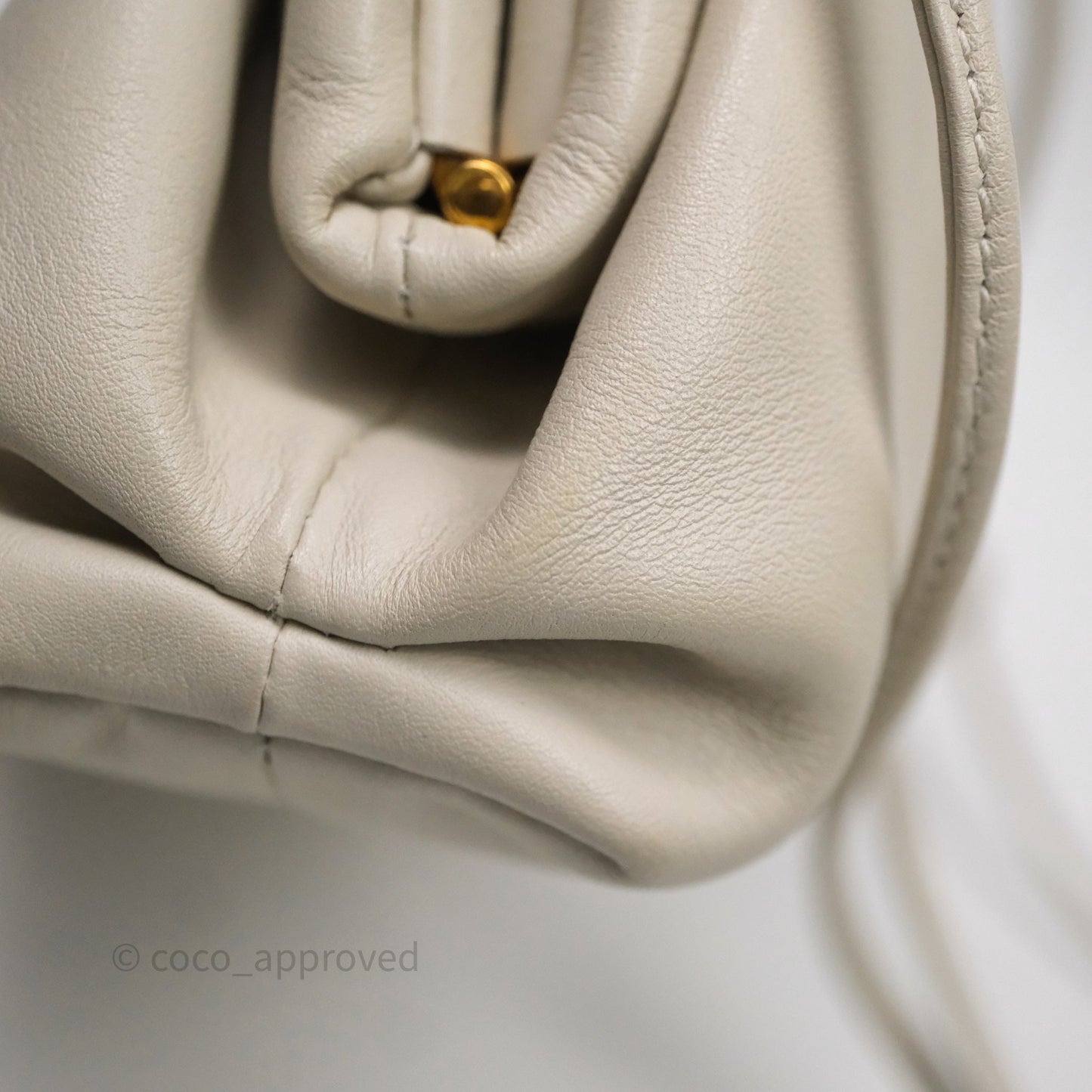 Bottega Veneta The Mini Pouch Ivory Calfskin