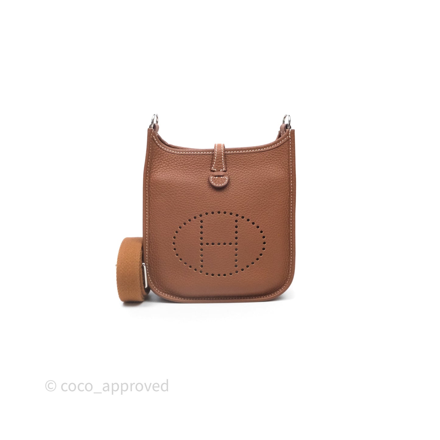 Hermès Mini Evelyne 16 Amazone Gold 37 Clemence Palladium Hardware