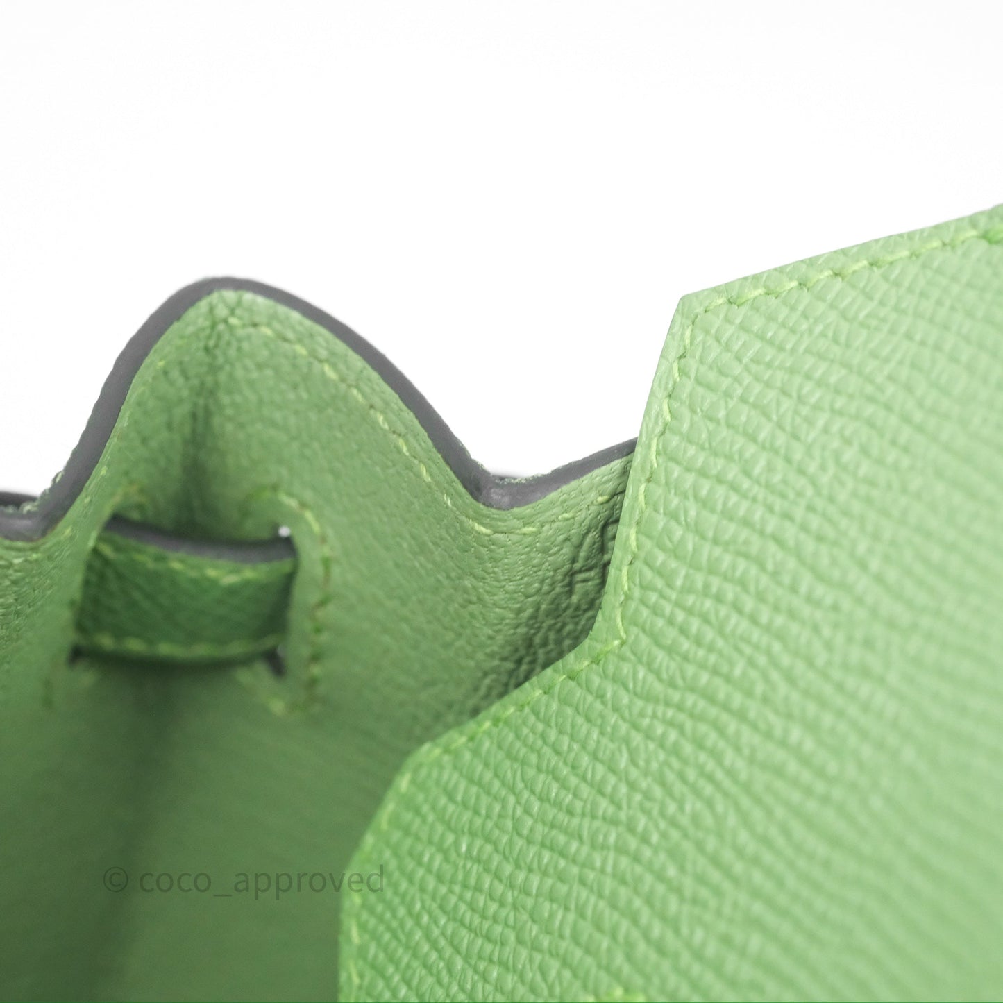 Hermès Birkin 25 Sellier Vert Criquet 3I Epsom Gold Hardware