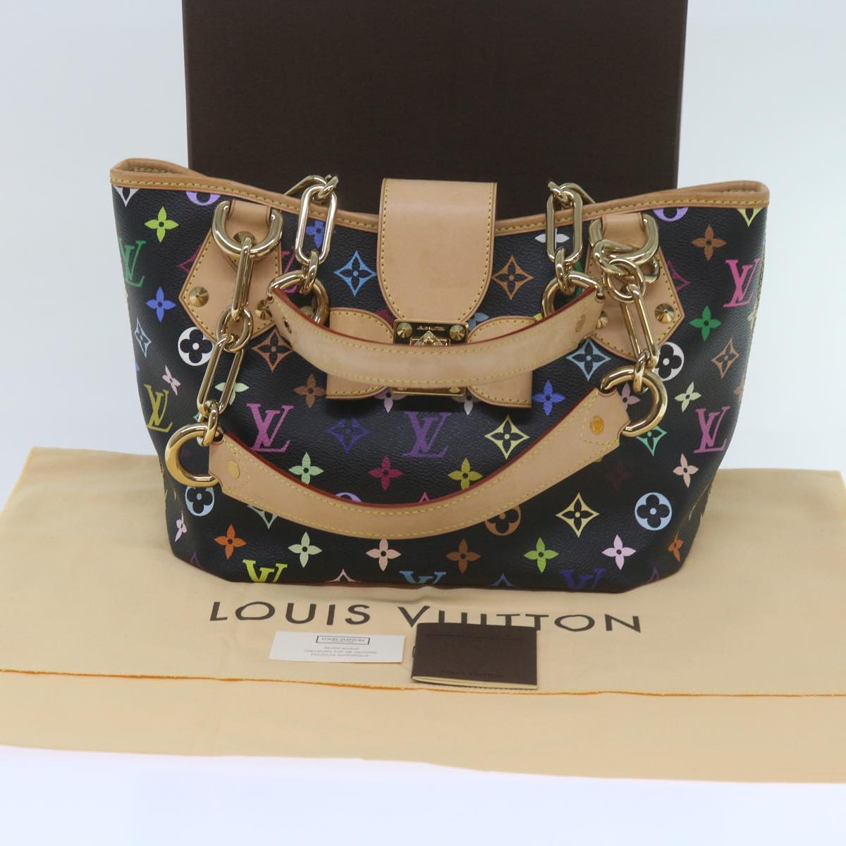 LOUIS VUITTON Monogram Multicolor Annie MM Shoulder Bag Black M40308 60084A