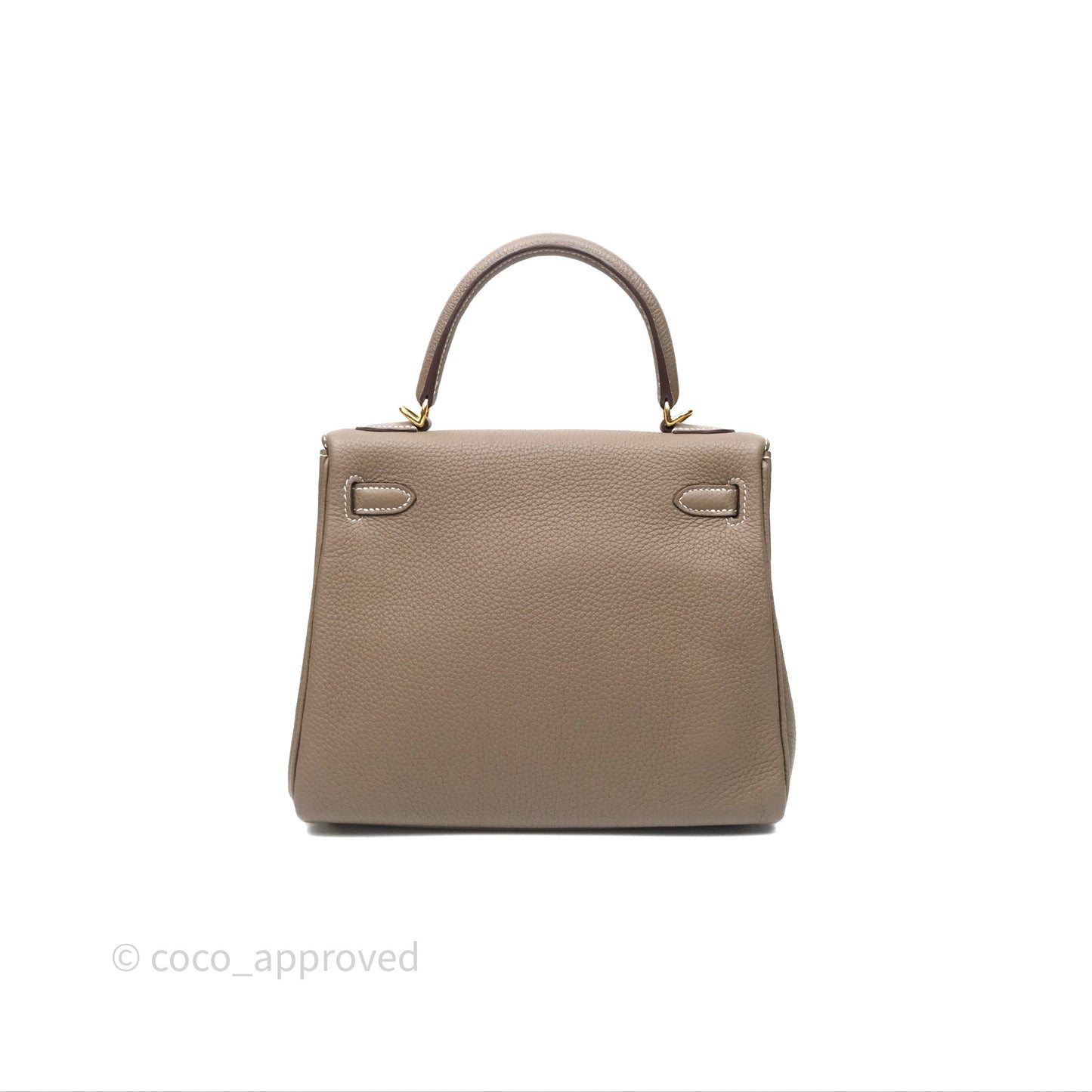 Hermès Kelly 25 Etoupe 18 Retourne Togo Gold Hardware