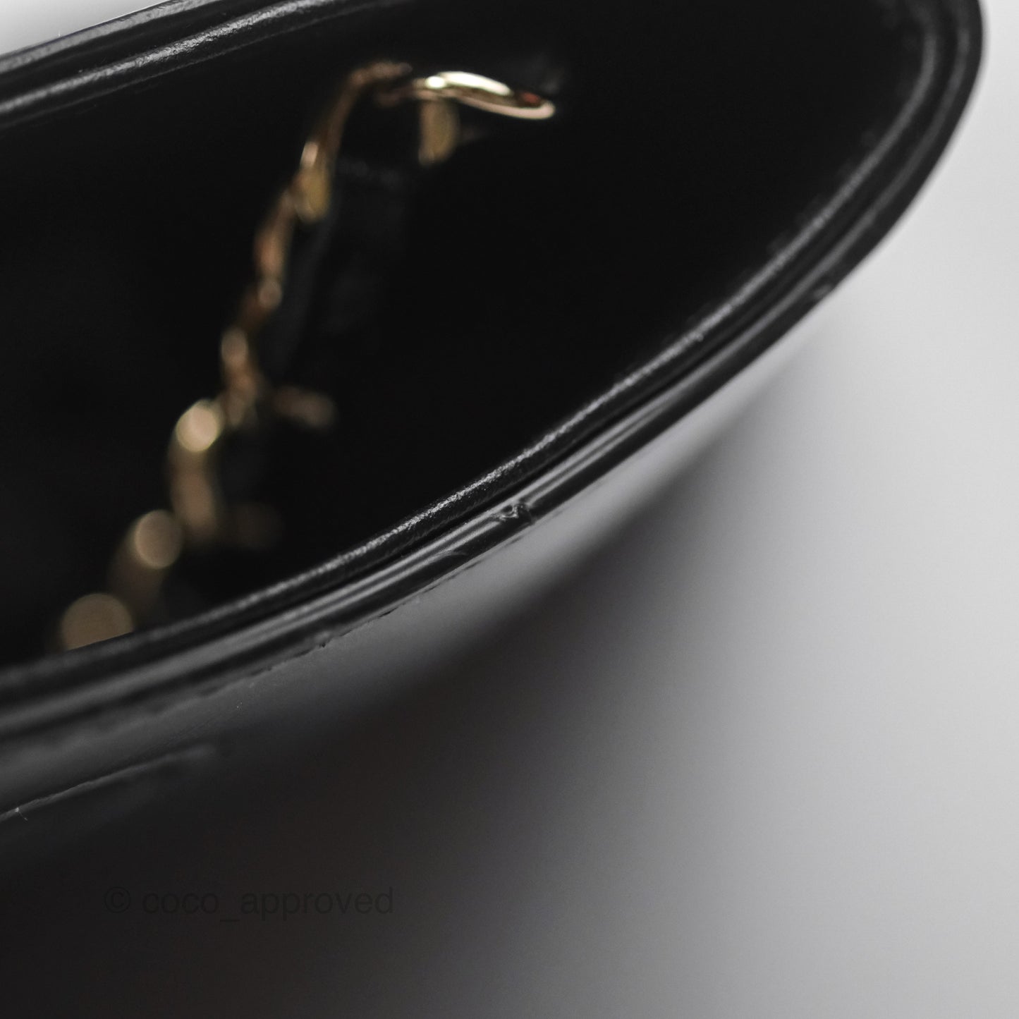 Chanel Nano 31 Black Shiny Calfskin Gold Hardware