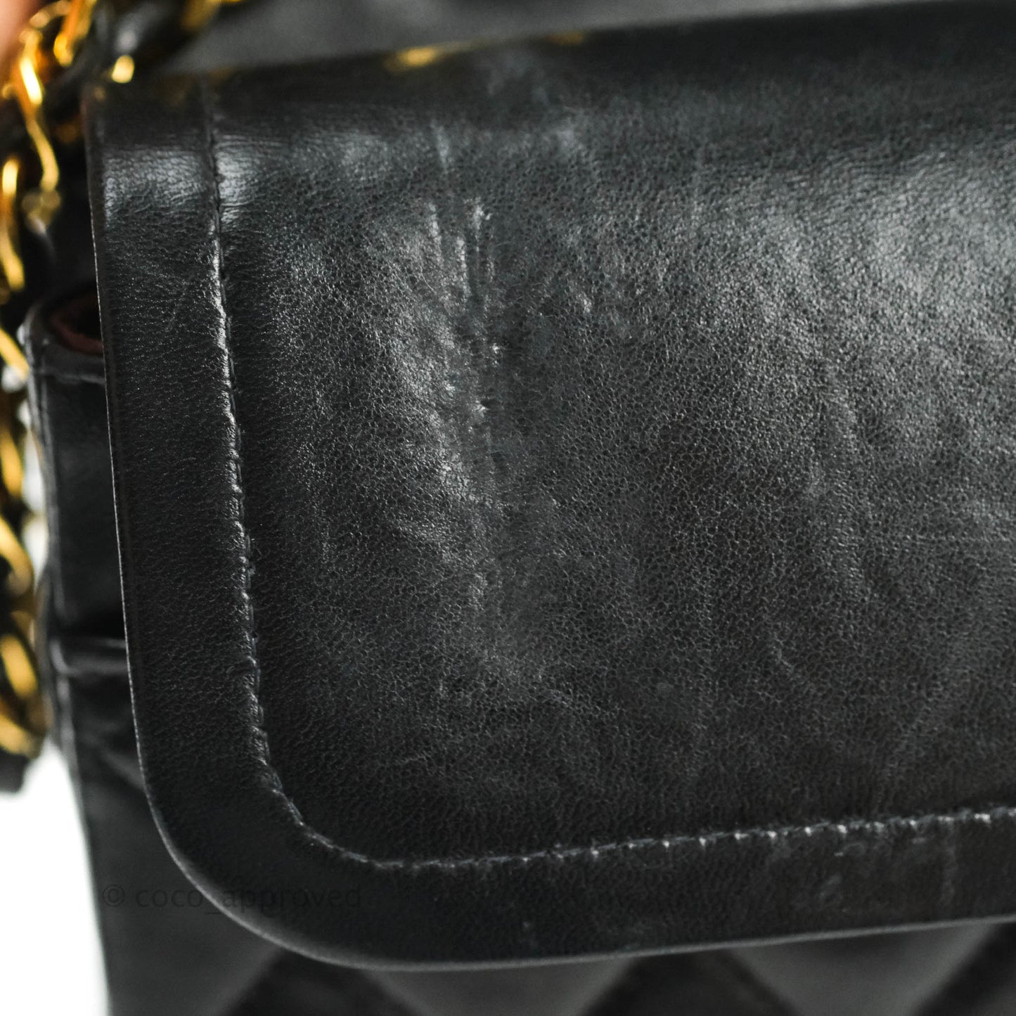Chanel Classic Vintage Double Flap M/L Black Lambskin 24K Gold Hardware