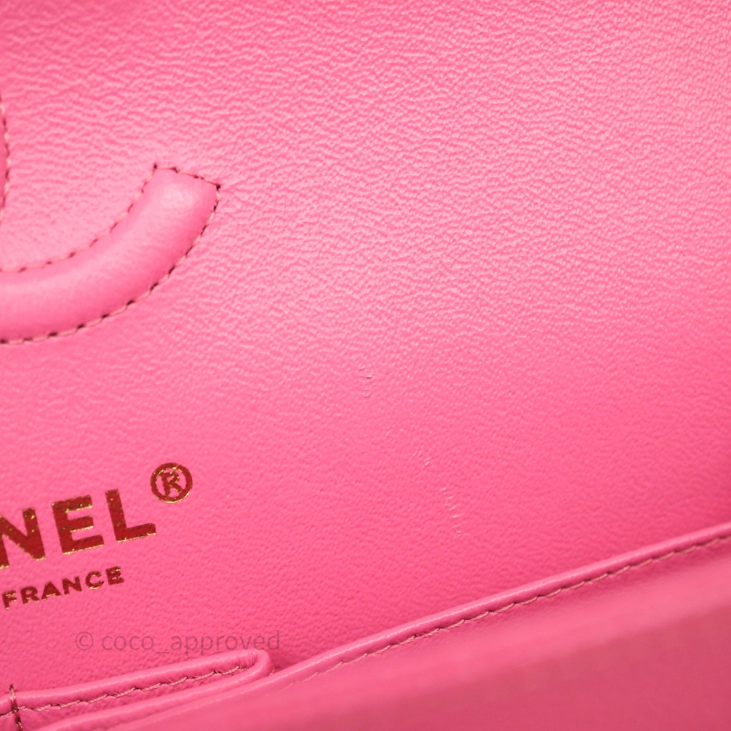 Chanel Small Classic Flap Quilted Hot Pink Caviar Gold Hardware