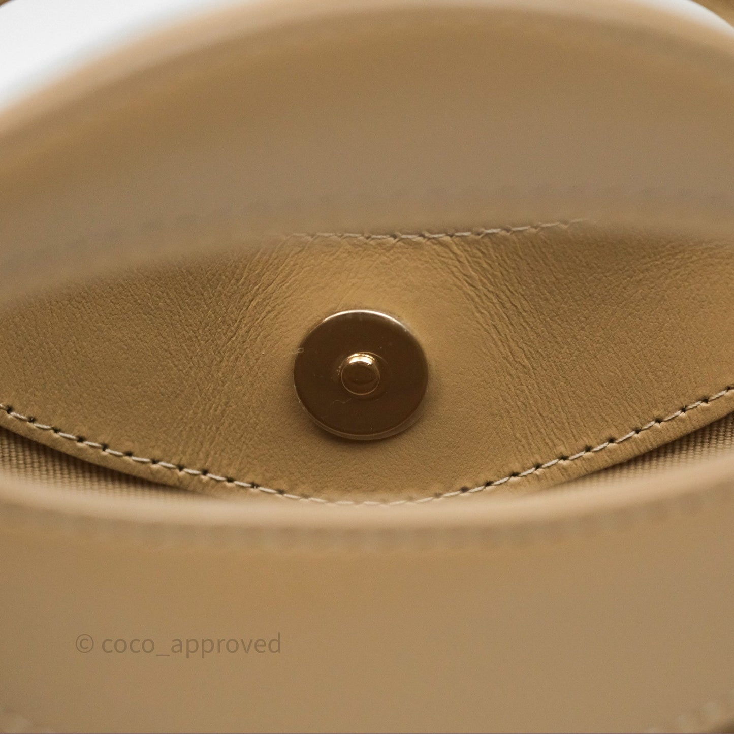 Chanel Nano 31 Beige Shiny Lambskin Gold Hardware