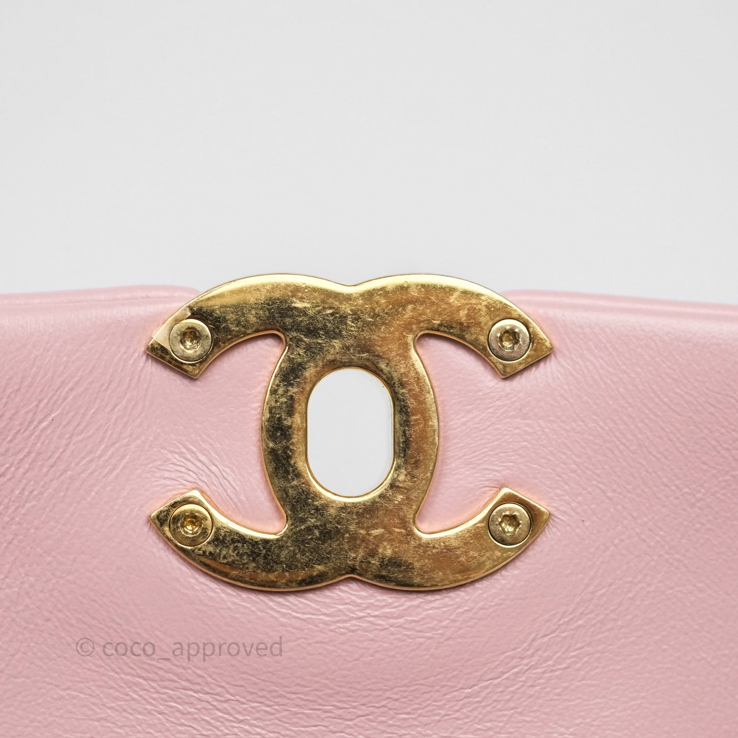 Chanel Mini Color Match Flap Quilted Pink Lambskin Aged Gold Hardware