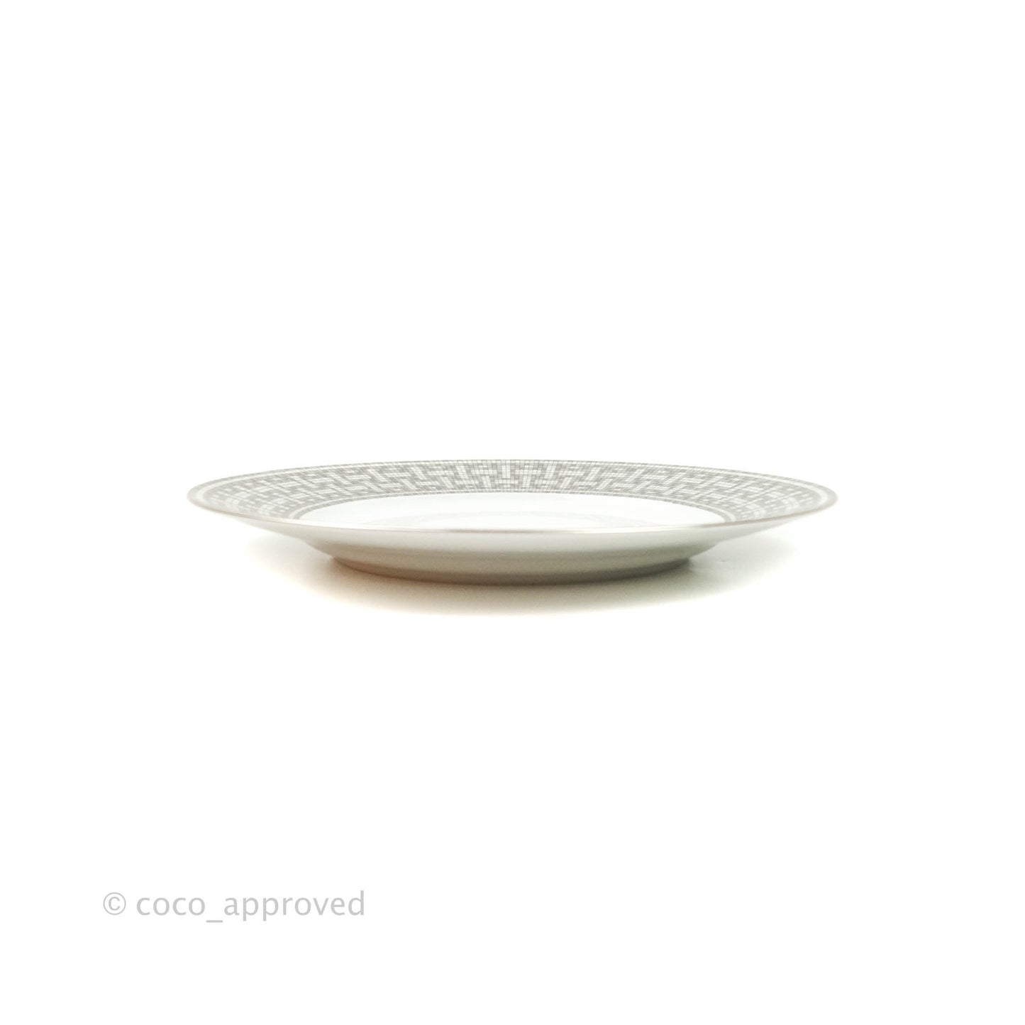 Hermès Mosaique au 24 Platinum Dinner Plates in Grey