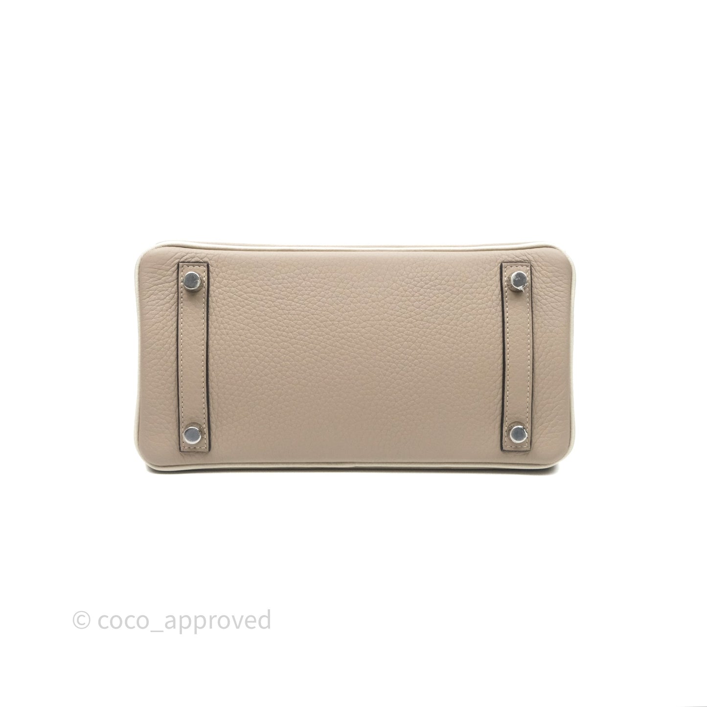 Hermès Birkin 25 Special Order Retourne Gris Tourterelle 81 / Beton 8L Clemence Brushed Palladium Hardware