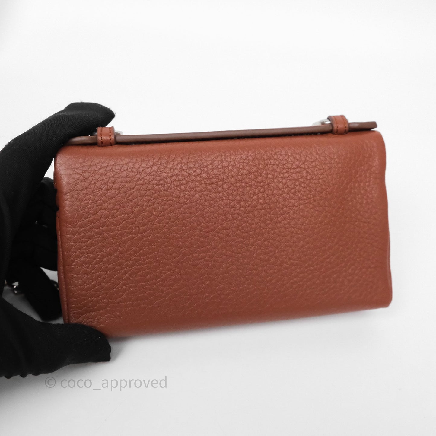 Loro Piana Extra Pocket Mini Pouch Kummel Grained Calfskin