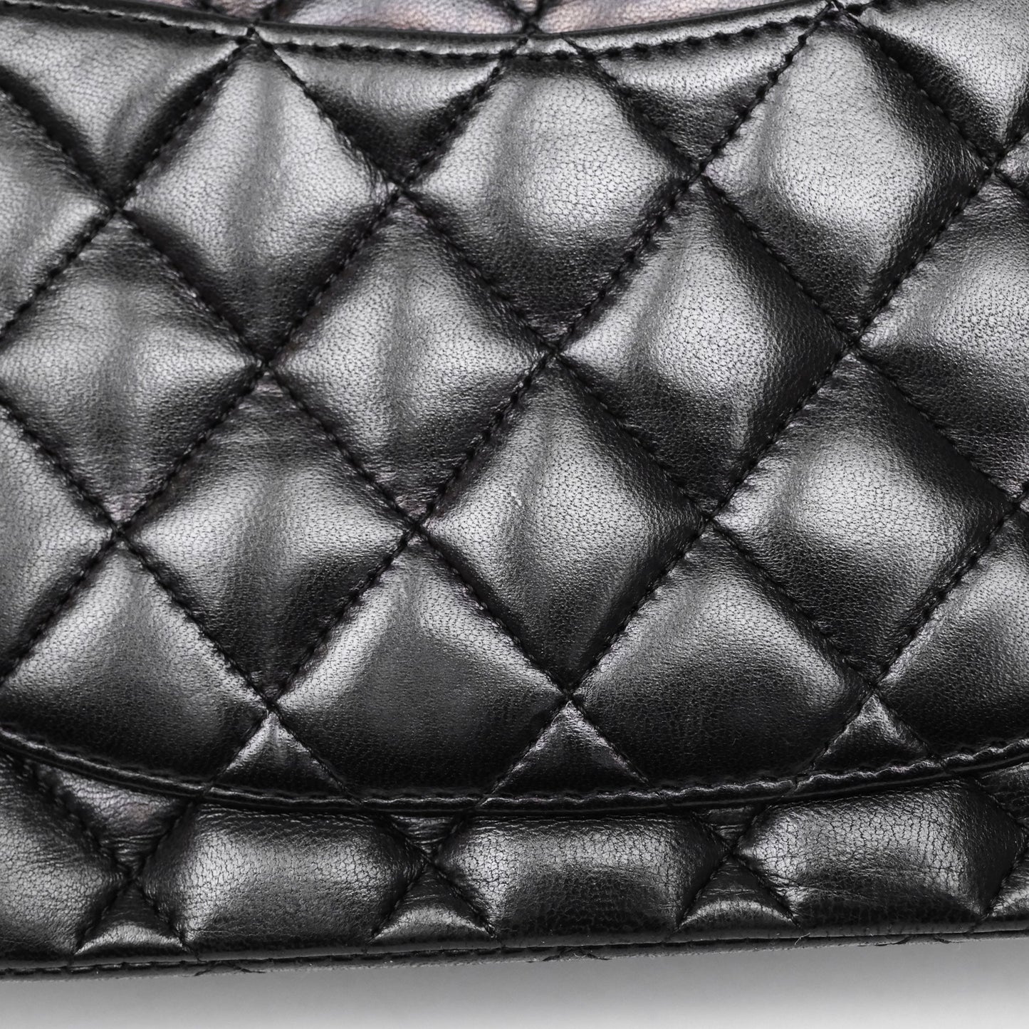 Chanel Small Classic Flap Quilted Black Lambskin Silver Hardware
