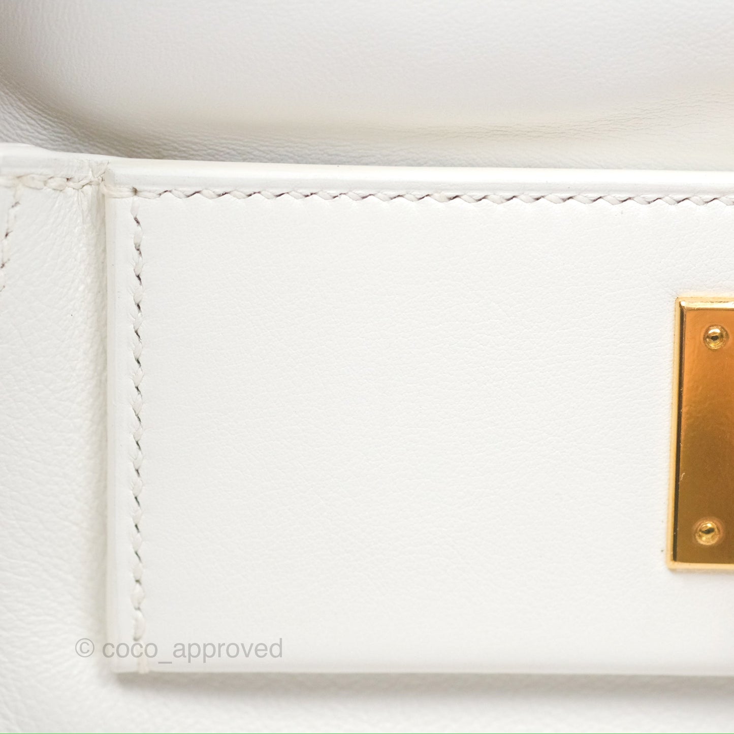 Hermès 24/24 21 Mini New White Evercolor/ Swift Gold Hardware