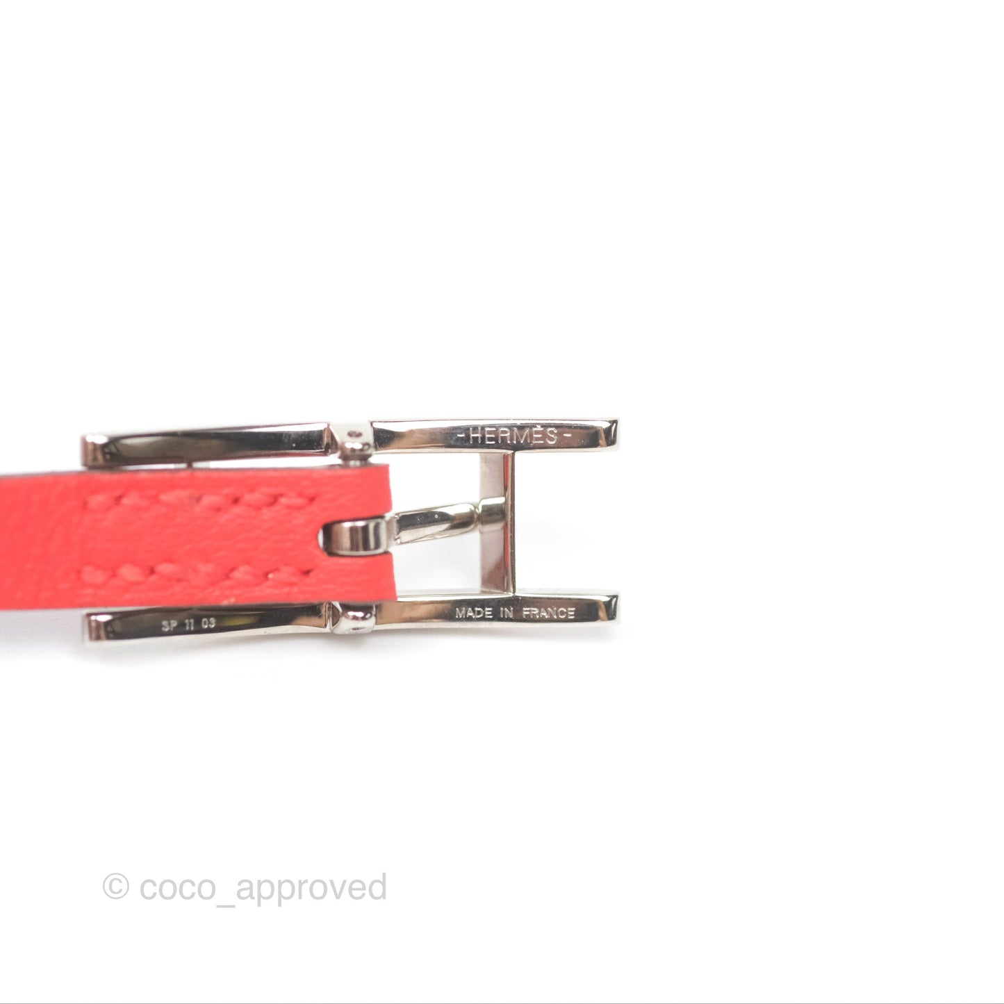 Hermès Behapi Double Tour Bracelet Capucine Anemone Palladium Hardware