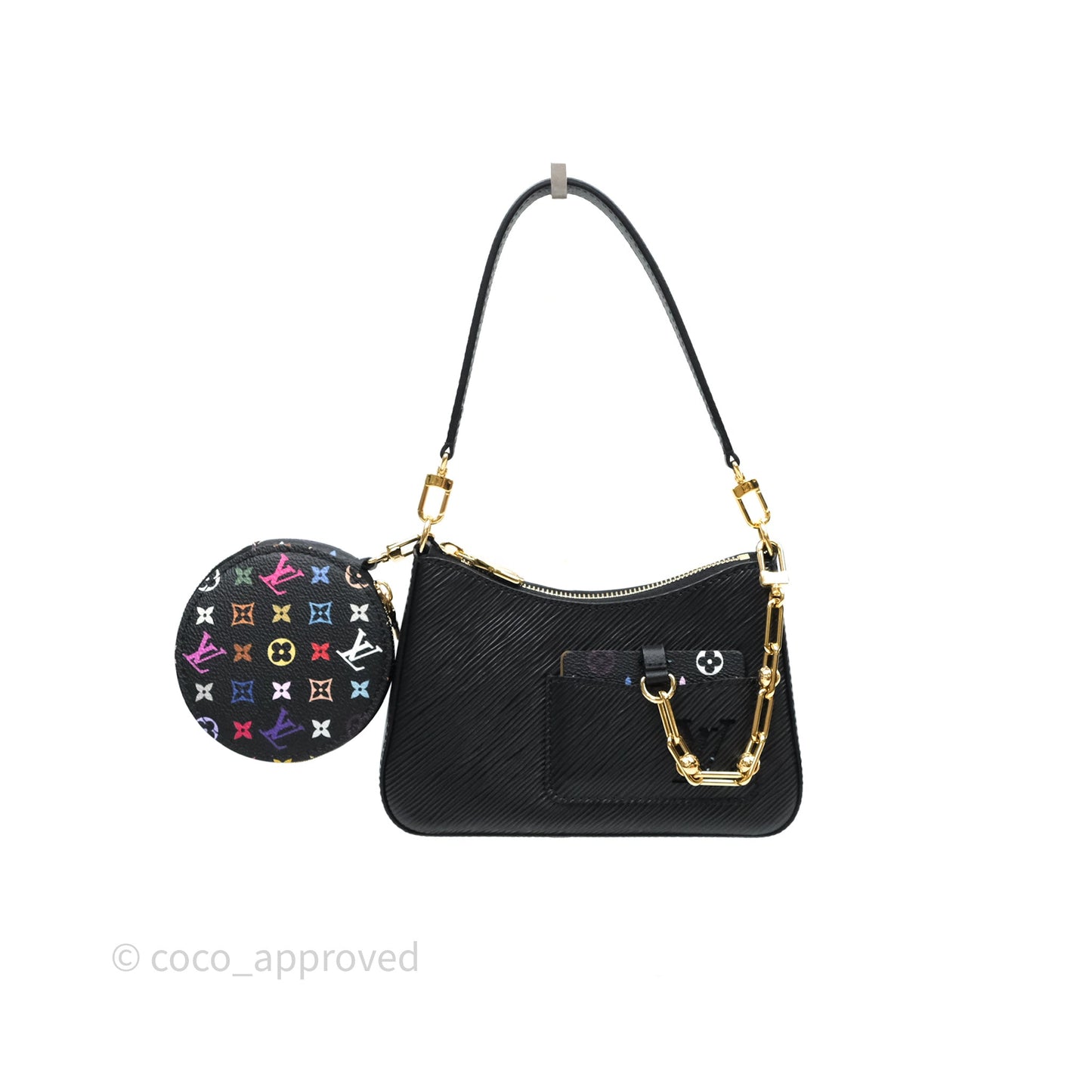 Louis Vuitton TM Epi Marellini Bag Monogram Black Gold Hardware