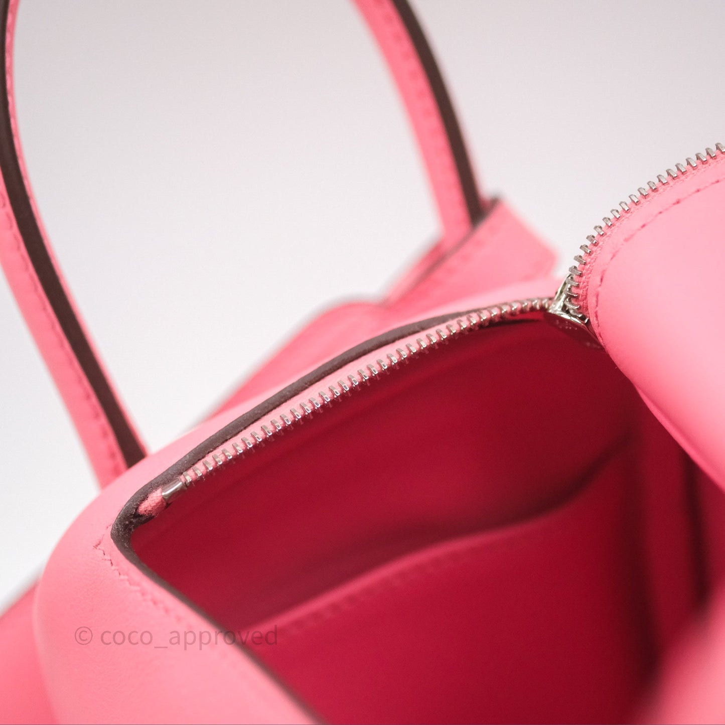 Hermès Mini Lindy 20 Rose Ete K4 Swift Palladium Hardware