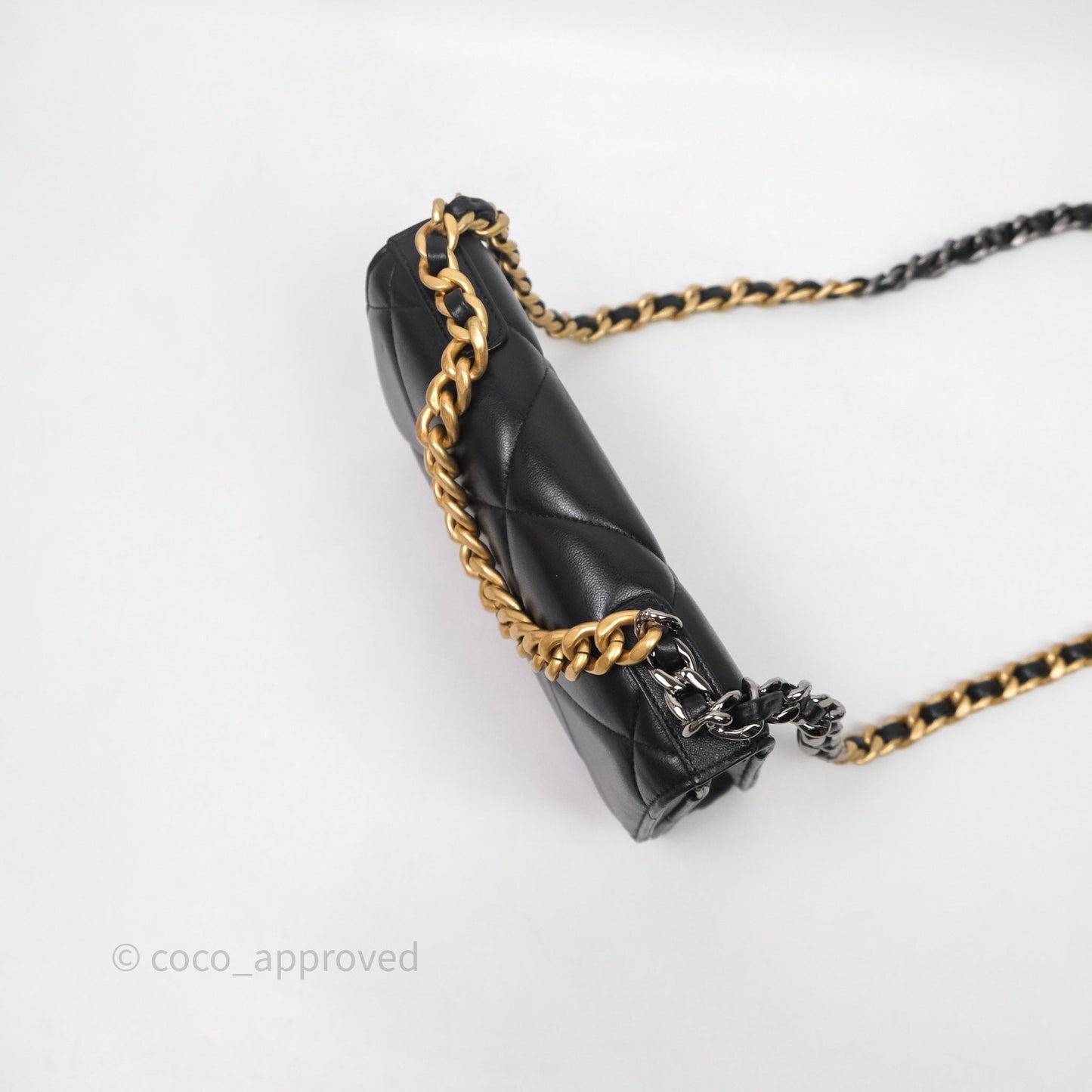 Chanel 19 Wallet on Chain WOC Black Mixed Hardware