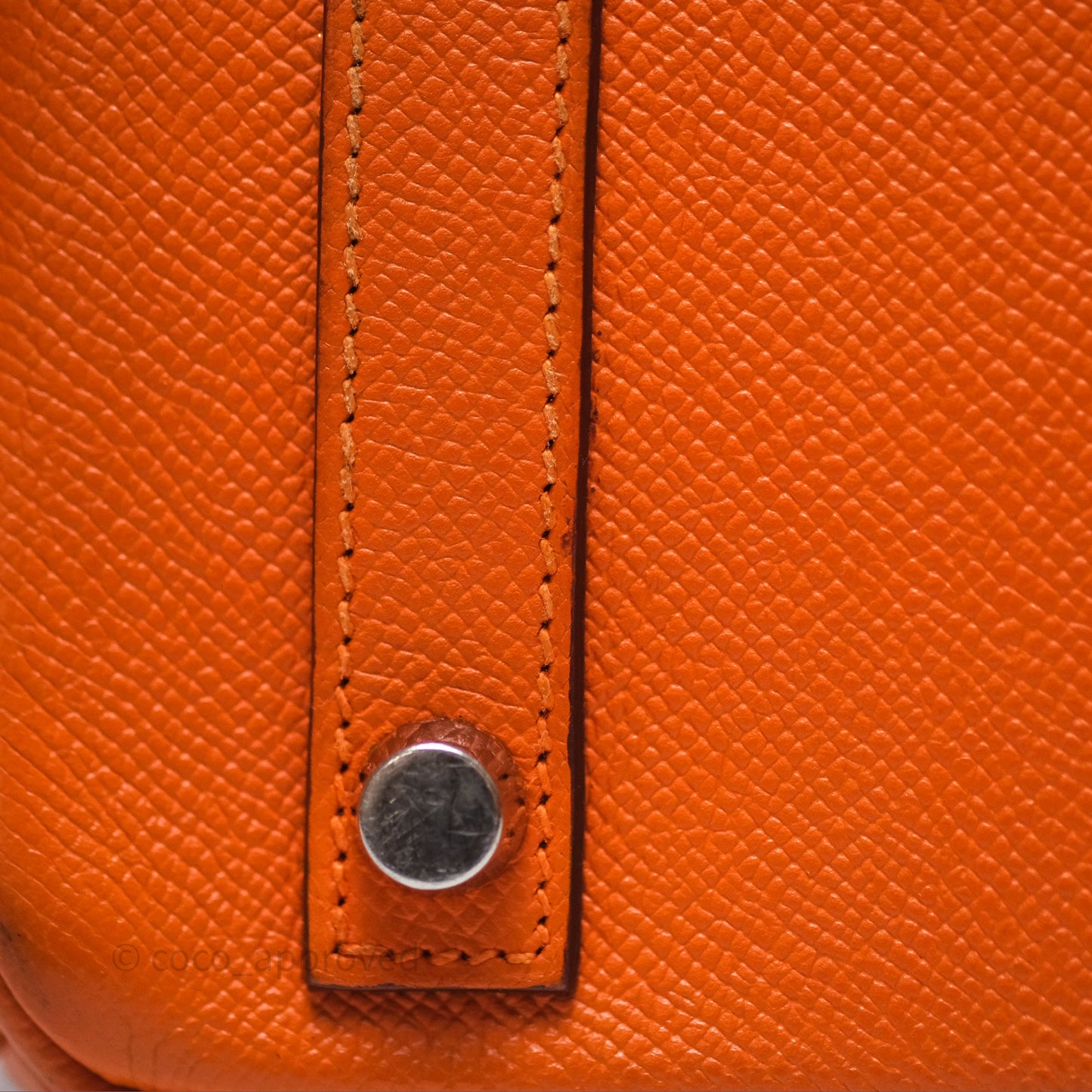 Hermès Birkin 30 Retourne Orange Epsom Palladium Hardware