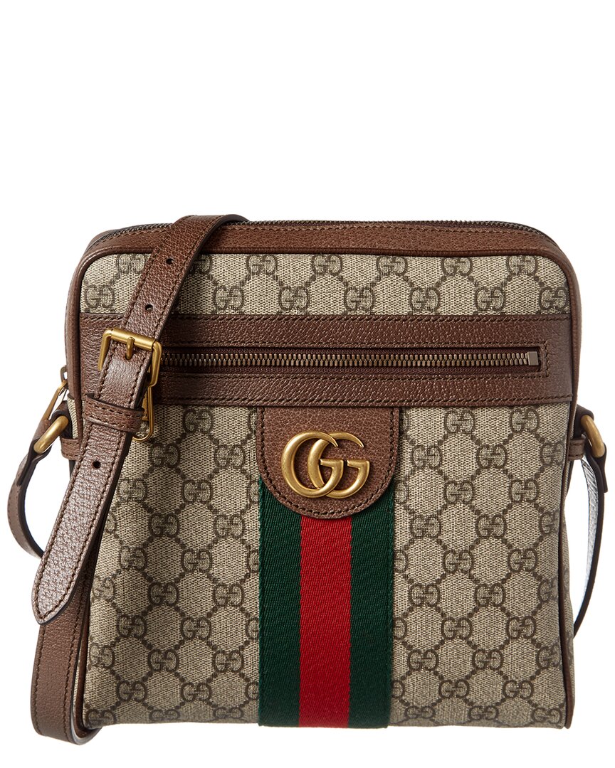Luxury Gucci Trending 2025 Ophidia GG Supreme Canvas & Leather Small Messenger Bag