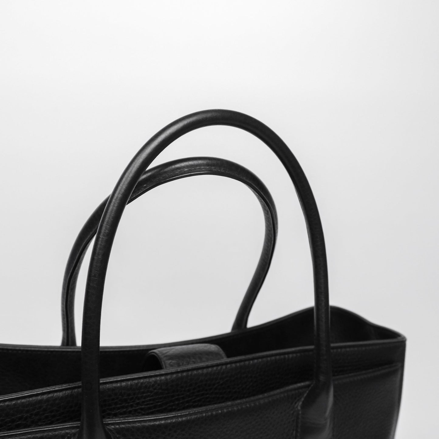 Chanel Executive Tote Bag Black Grained Calfskin Silver Hardware