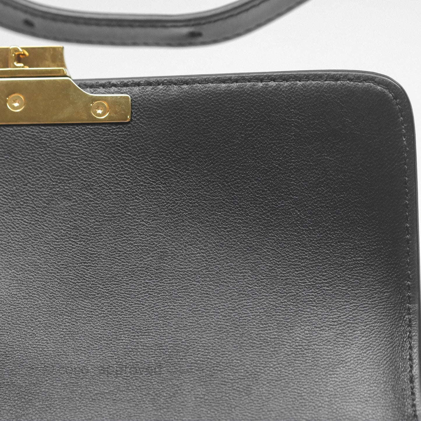 Celine Triomphe Shoulder Bag Black Calfskin