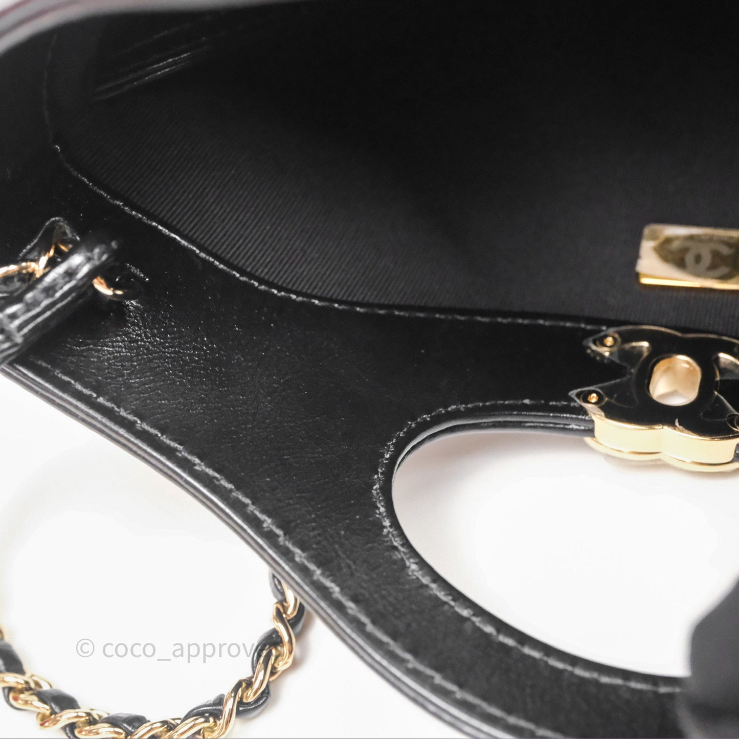 Chanel 31 Mini Black Shiny Lambskin Gold Hardware