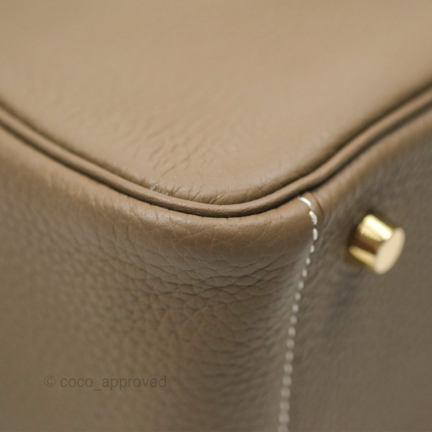 Hermès Lindy 26 Etoupe Clemence Gold Hardware