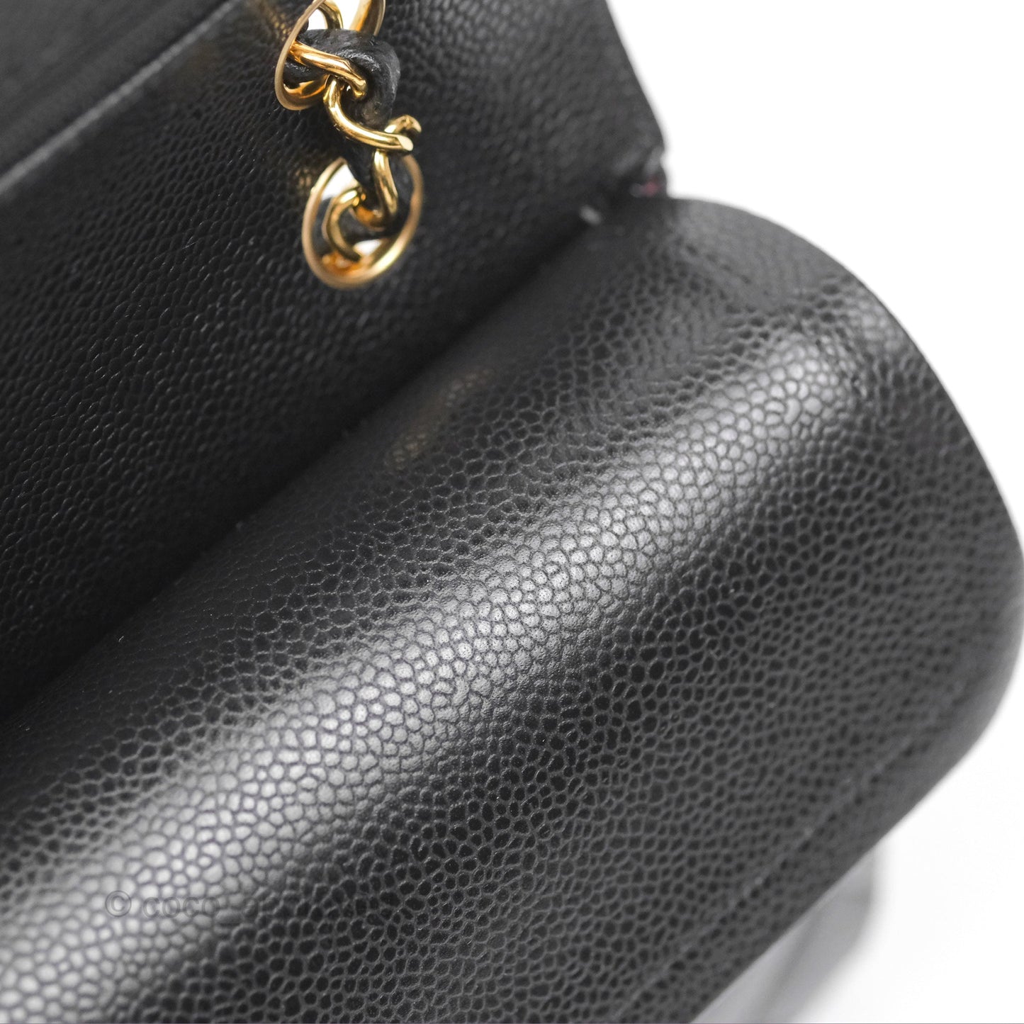 Chanel Classic M/L Medium Flap Quilted Black Caviar Gold Hardware
