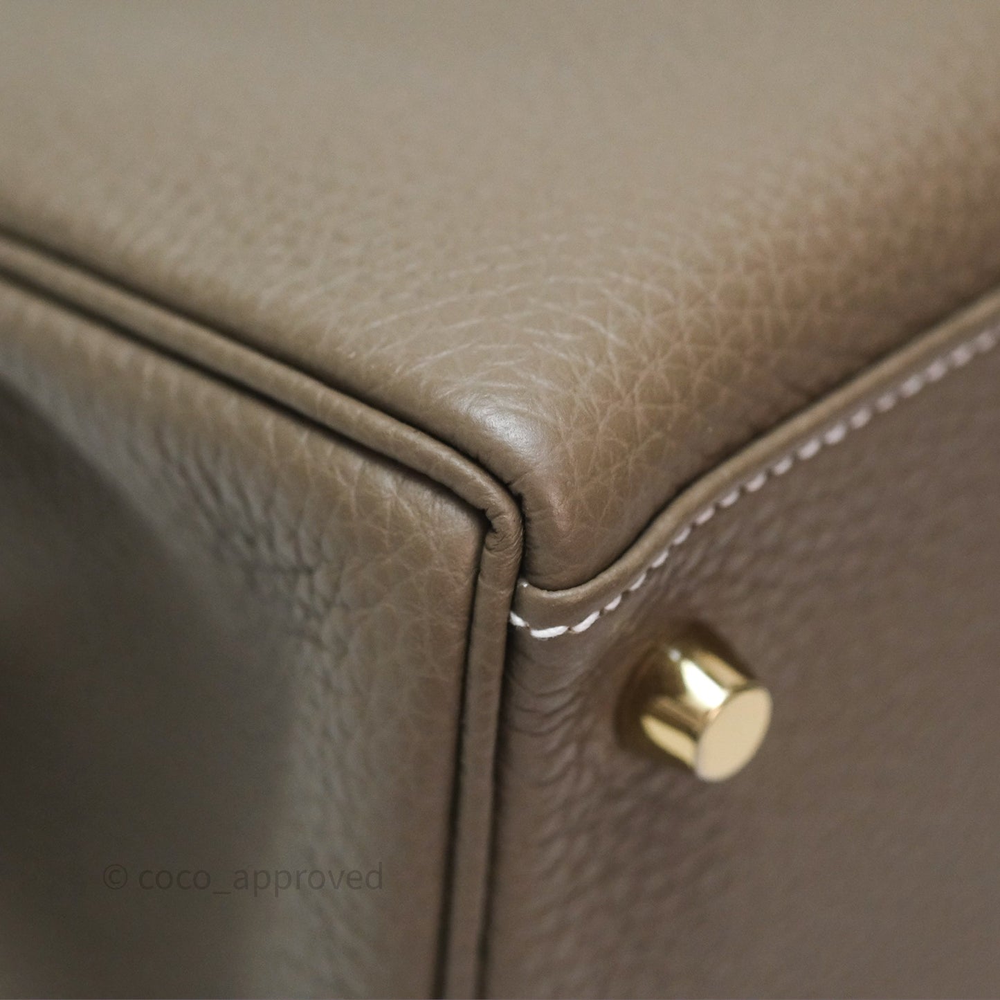 Hermès Kelly II 28 Retourne Etoupe 18 Clemence Gold Hardware