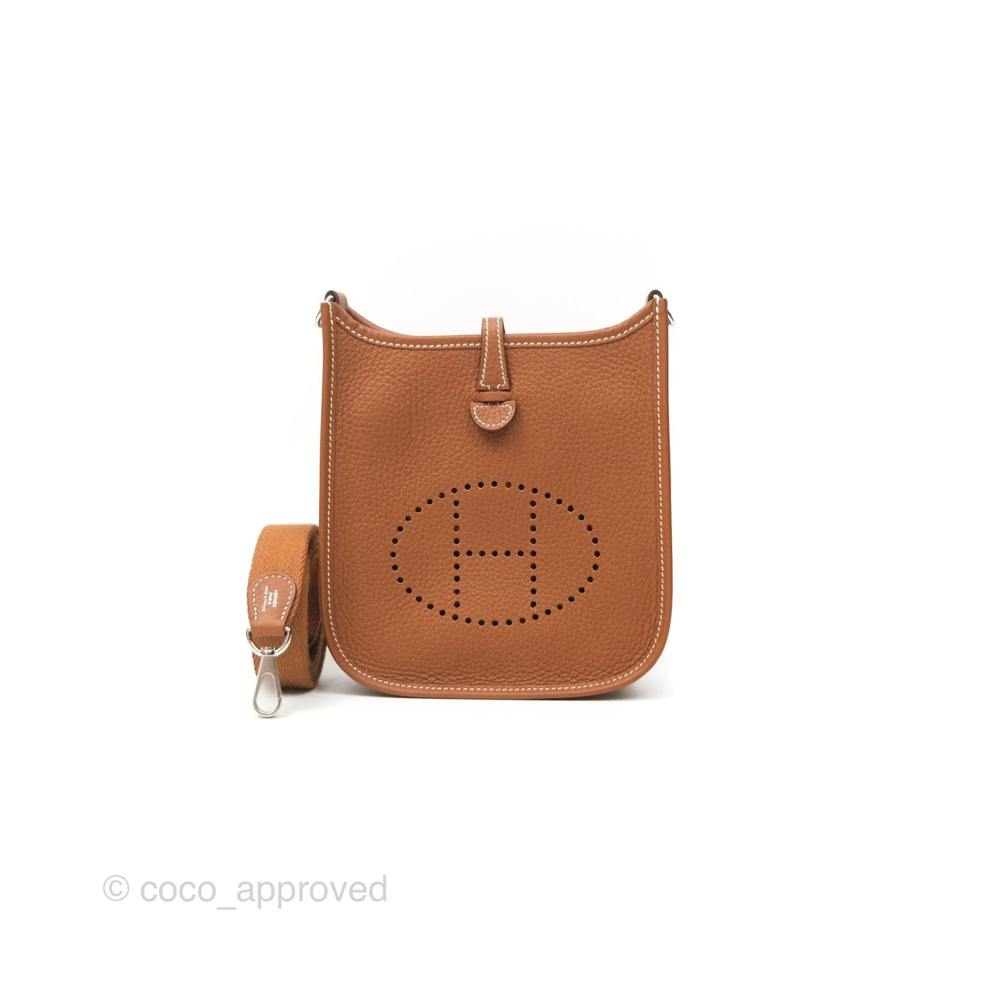Hermès Mini Evelyne 16 Gold Clemence Palladium Hardware