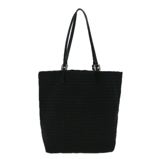 Luxury FendiZucchino Canvas Tote Bag Black60280