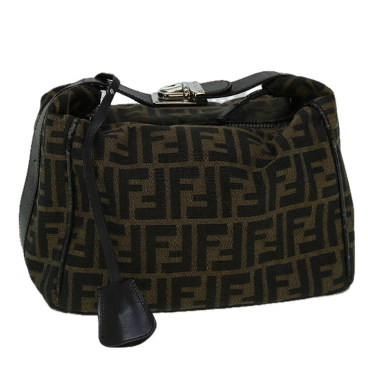 Luxury FendiZucca Canvas Vanity Hand Bag Brown60287