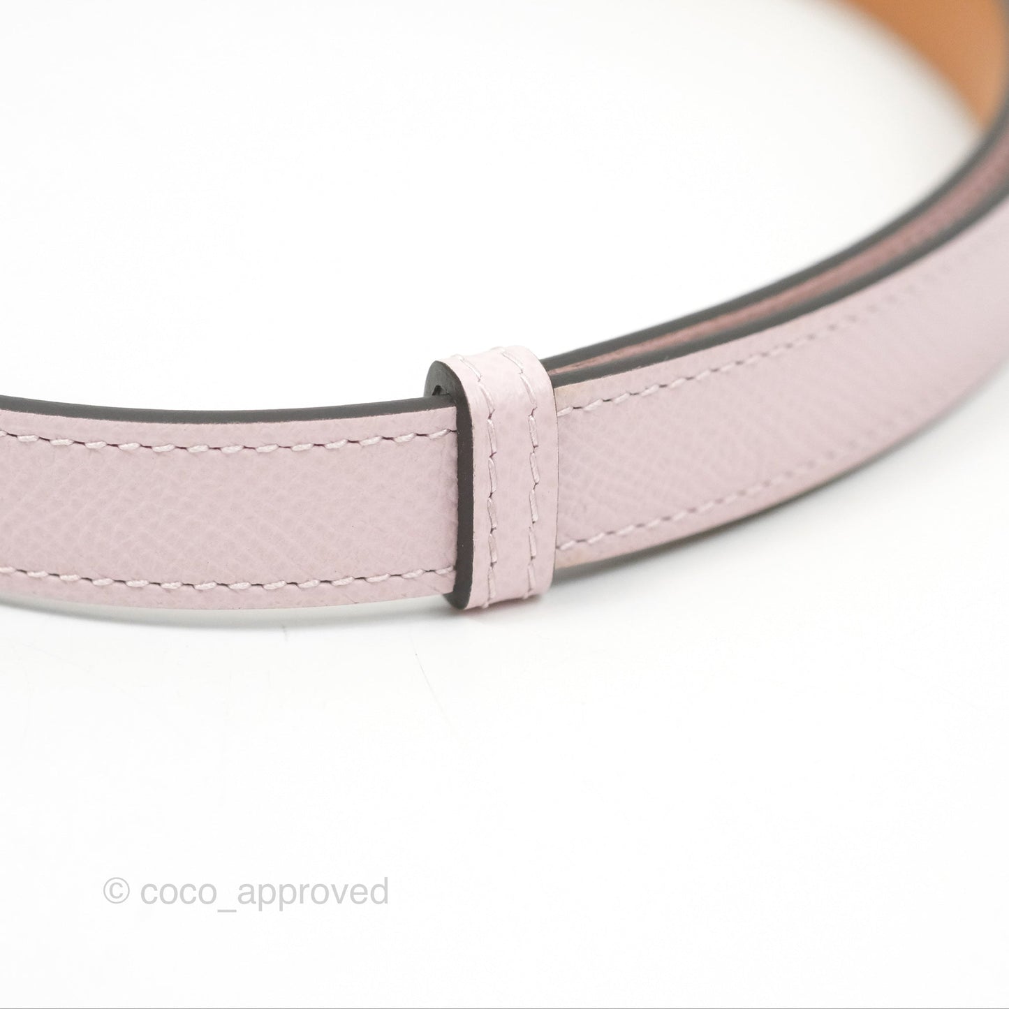 Hermès Kelly Buckle Belt Mauve Pâle Epsom Palladium Hardware
